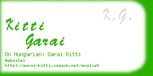 kitti garai business card